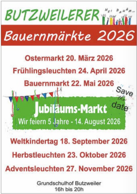Butzweilerer Bauernmärkte 2026